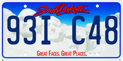 SD license plate 93IC48