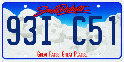 SD license plate 93IC51