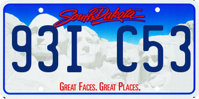 SD license plate 93IC53