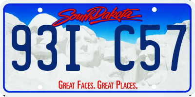 SD license plate 93IC57