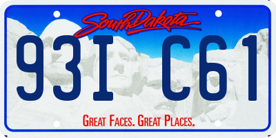 SD license plate 93IC61