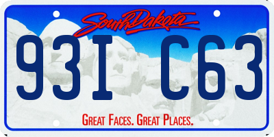 SD license plate 93IC63