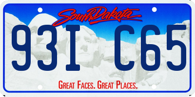 SD license plate 93IC65