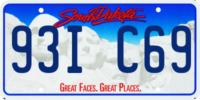 SD license plate 93IC69