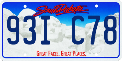 SD license plate 93IC78