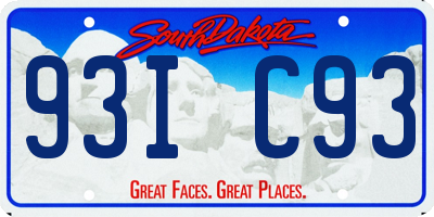 SD license plate 93IC93