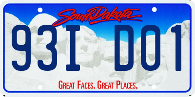 SD license plate 93ID01
