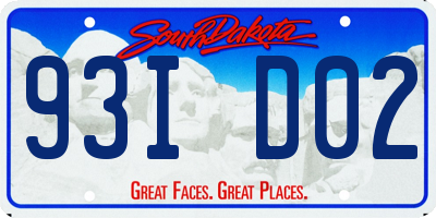 SD license plate 93ID02