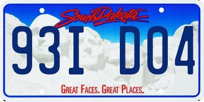 SD license plate 93ID04