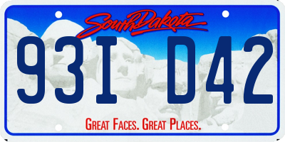 SD license plate 93ID42