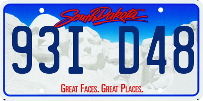 SD license plate 93ID48