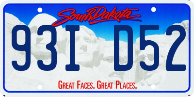 SD license plate 93ID52