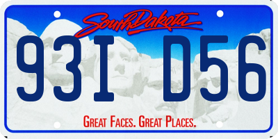 SD license plate 93ID56