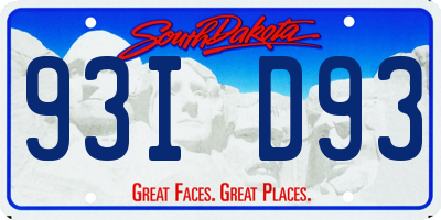 SD license plate 93ID93
