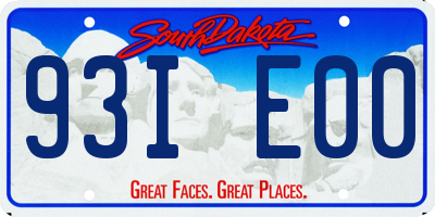 SD license plate 93IE00