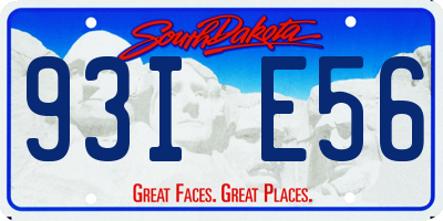 SD license plate 93IE56