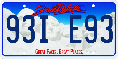 SD license plate 93IE93