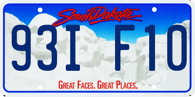 SD license plate 93IF10
