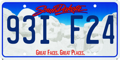 SD license plate 93IF24