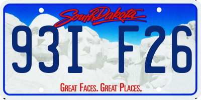 SD license plate 93IF26
