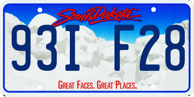 SD license plate 93IF28