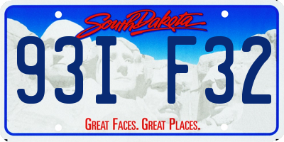 SD license plate 93IF32