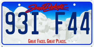 SD license plate 93IF44