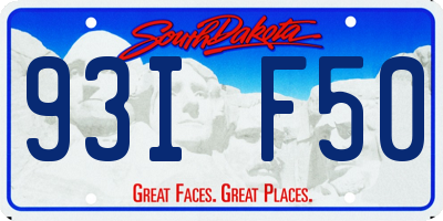SD license plate 93IF50