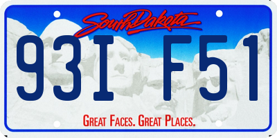 SD license plate 93IF51