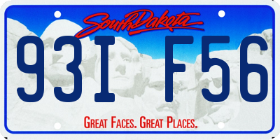 SD license plate 93IF56