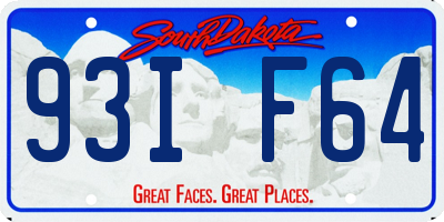 SD license plate 93IF64