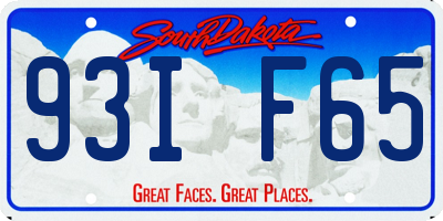 SD license plate 93IF65