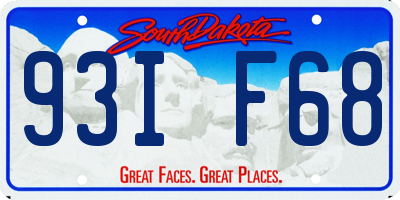 SD license plate 93IF68