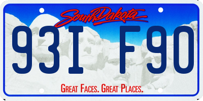 SD license plate 93IF90