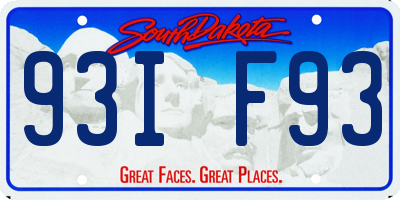 SD license plate 93IF93
