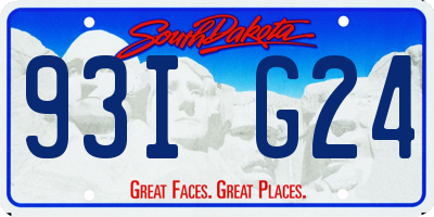 SD license plate 93IG24