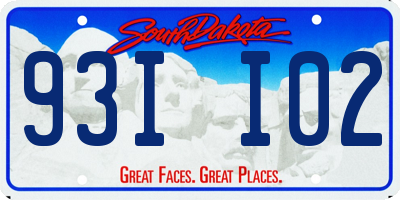 SD license plate 93II02
