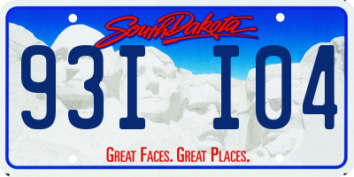 SD license plate 93II04