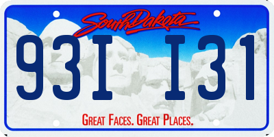 SD license plate 93II31