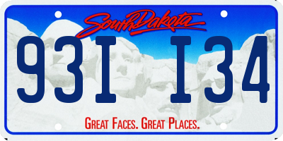 SD license plate 93II34
