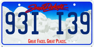 SD license plate 93II39