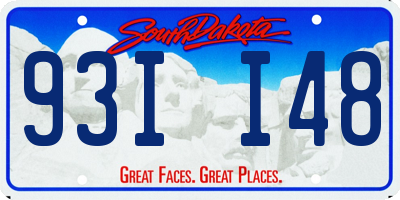 SD license plate 93II48