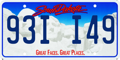 SD license plate 93II49