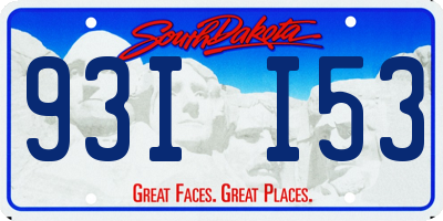 SD license plate 93II53