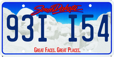 SD license plate 93II54