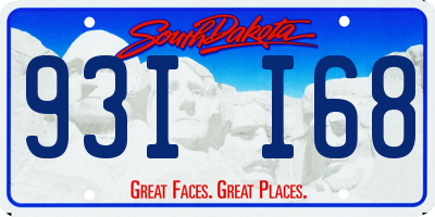 SD license plate 93II68