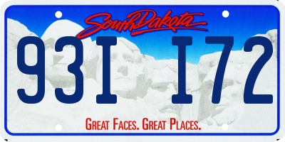 SD license plate 93II72