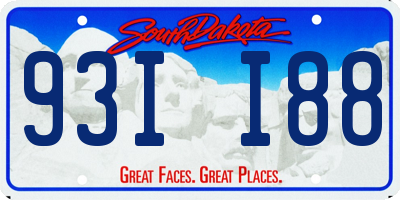 SD license plate 93II88