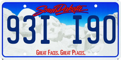 SD license plate 93II90