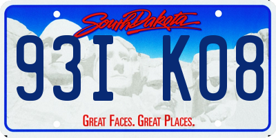 SD license plate 93IK08